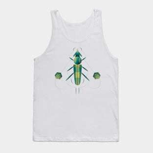 Green Longhorn Beetle Tank Top